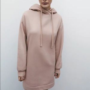 HOODED PLUSH DRESS